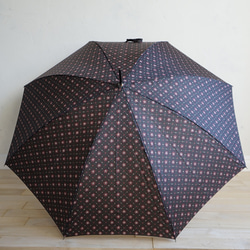竹の傘 レトロフラワー　ブラウン 晴雨兼用 長傘 ALCEDO 161034 日傘 雨傘 11枚目の画像