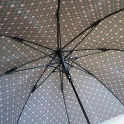 竹の傘 レトロフラワー　ブラウン 晴雨兼用 長傘 ALCEDO 161034 日傘 雨傘 15枚目の画像