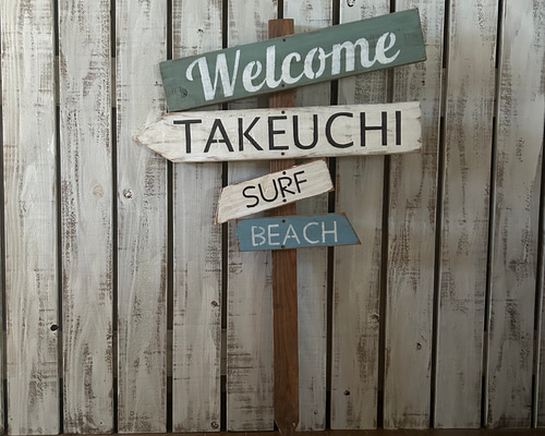 ➵西海岸➵ガーデンプレート！セミオーダー＊名前、ネーム 表札