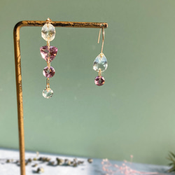 Prana gem drops ✴︎滴る宝石のしずく✴︎ローズアメジスト✴︎スイスブルートパーズ✴︎アクアマリン 5枚目の画像