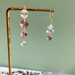 Prana gem drops ✴︎滴る宝石のしずく✴︎ローズアメジスト✴︎スイスブルートパーズ✴︎アクアマリン 6枚目の画像