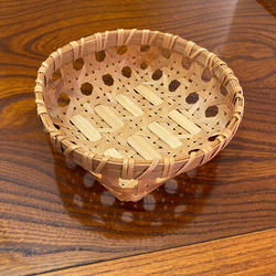 竹のナチュラル素材で贅沢気分　八ツ目丸型皿3枚組 5枚目の画像