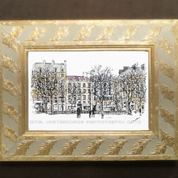 ポストカード ヨーロッパ風景画（組み合わせ自由4枚セット1.000円）No.210  冬のパリ 5枚目の画像