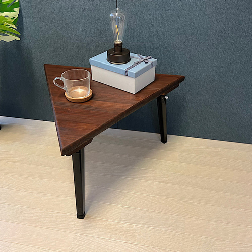 送料無料】 ローテーブル ロ形 60cm角 40cm パイン ウォルナット 木製