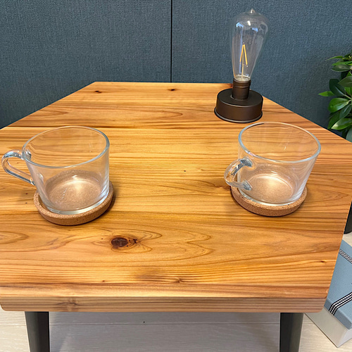 送料無料】 ローテーブル 6角 60cm 杉 折りたたみ脚 ダイニング  