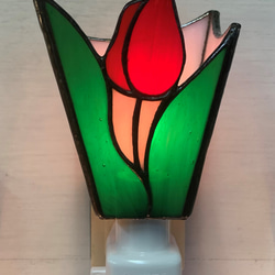 ローズピンクのバラのパネル ステンドグラス アンティークガラス