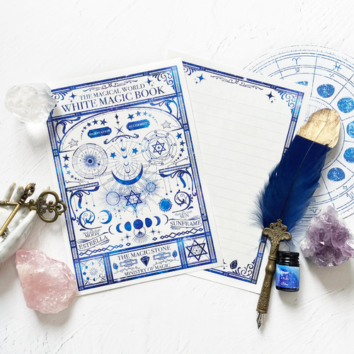 【新品未使用】リボーン レターセット 架空の魔導書