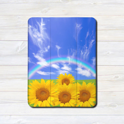 iPadケース ★虹と向日葵　手帳型ケース ※2タイプから選べます 2枚目の画像