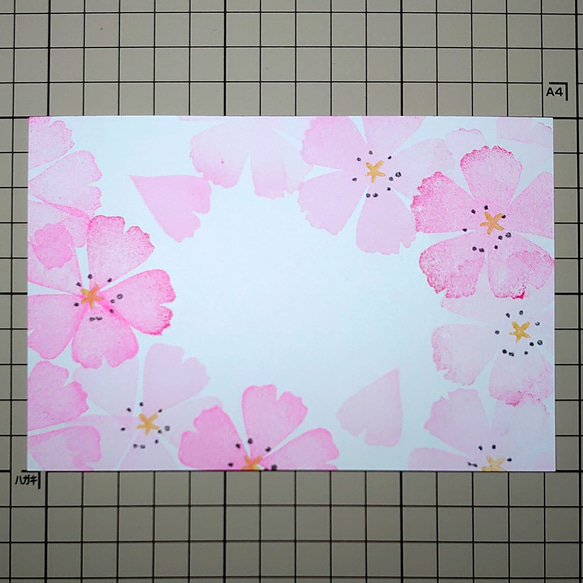 消しゴムはんこ「さくら・桜‣サクラ」5個セット 5枚目の画像