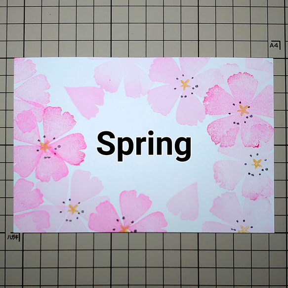 消しゴムはんこ「さくら・桜‣サクラ」5個セット 2枚目の画像