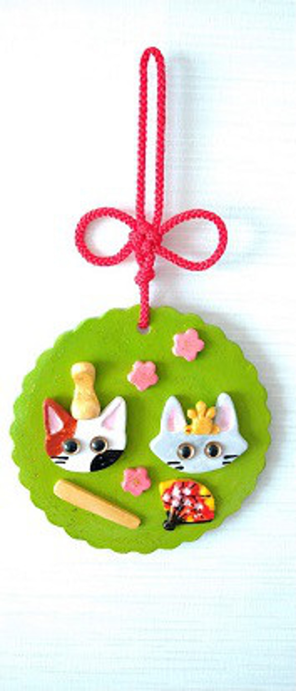 猫雛飾りセール 1枚目の画像