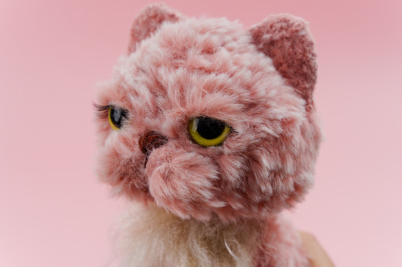 癒しのネコのあみぐるみ・プックリひげ袋シリーズ　おしゃまなポエム 8枚目の画像
