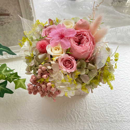 楽天市場】プリザーブドフラワー ジニア バラ 花 ギフト
