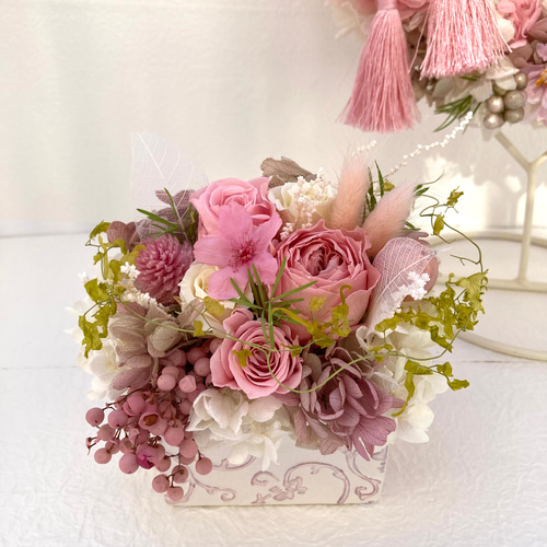 まとめて＊半額以外＊プリザーブドフラワー／あじさい／バラ／ジニア／スターフラワー プリザーブドフラワー アジサイ 紫陽花 紫バラ ドーム 名入れ