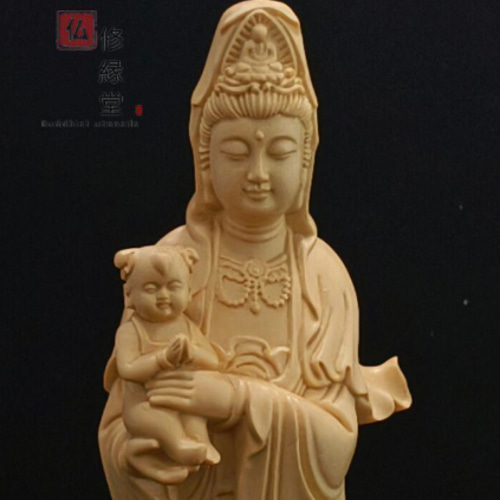 木彫り 仏像 送子観音菩薩立像 彫刻 一刀彫 天然木檜材 仏師で仕上げ 木彫り 仏像 送子観音菩薩立像 彫刻 仏教工芸品 天然木檜材 C 彫刻 木