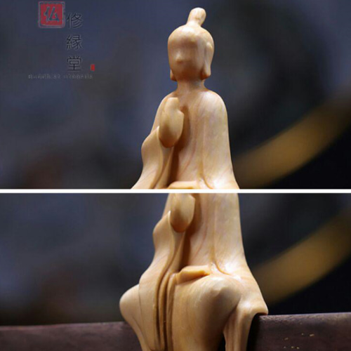 木彫り 仏像 坐禅無相仏座像 彫刻 仏教工芸品 柘植材 仏師で