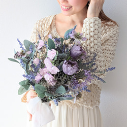 bouquet no.12 ラベンダー チューリップ スイトピー ユーカリ 4枚目の画像