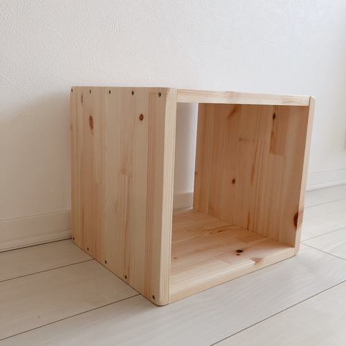 木製　ハンドメイド　オーダー　棚　シェルフ　ラック　踏み台　スツール WOODPRO本店】国産杉 コの字シェルフ