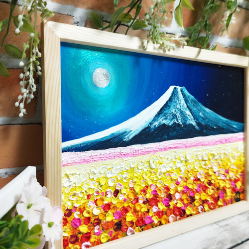 油絵 絵画 空と白いお花畑【A4】 油絵 絵画 【空と白いお花畑】 絵画 HR 通販 15177334｜Creema