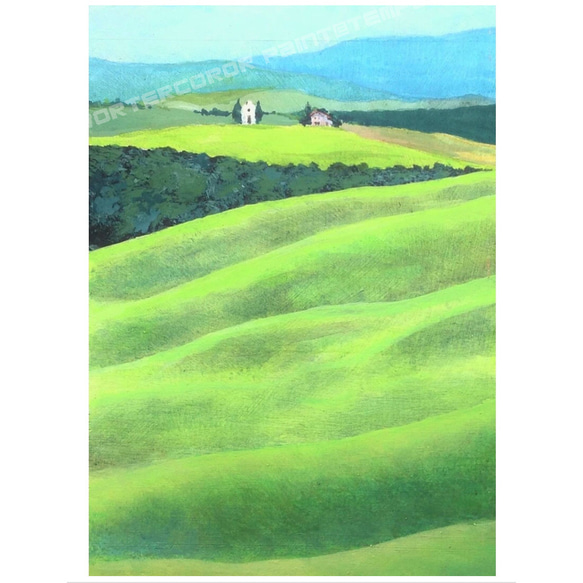 ポストカード ヨーロッパ風景画（組み合わせ自由4枚セット1.000円）No.213  トスカーナの追憶3 1枚目の画像
