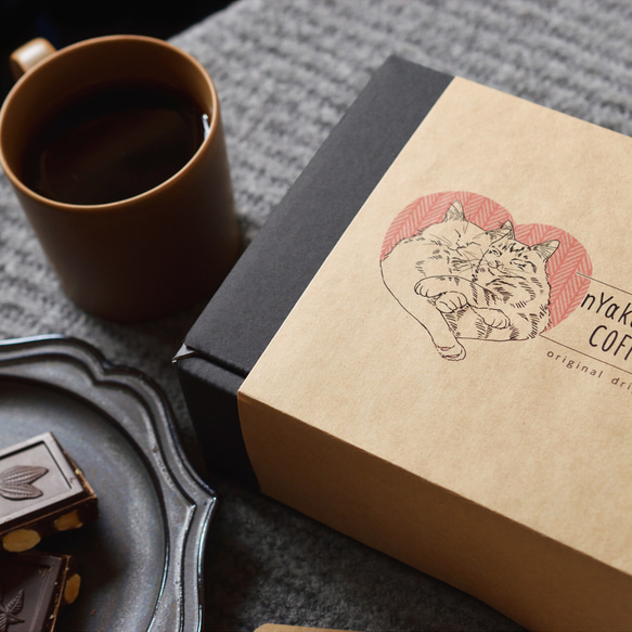 バレンタイン限定★猫のドリップコーヒーギフトBOX(ドリップバッグ12袋入り)【コーヒーの種類が選べます】自家焙煎珈琲 13枚目の画像