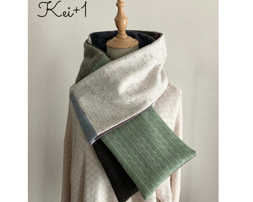 ラスト1点！ウィンターセレクト⚪︎◯パッチワークロング