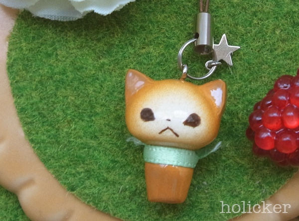★MARI★カラフルねこ(猫(焦げ茶×茶)×トナカイ(薄茶))キーホルダー 茶白たまたま わたしたまたま猫なんです キーホルダー ネコ 猫