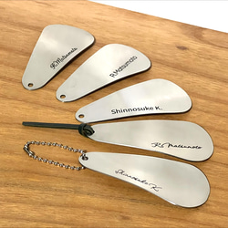 プチギフト・席札にも】名入れステンレス製ミニシューホーン(靴べら