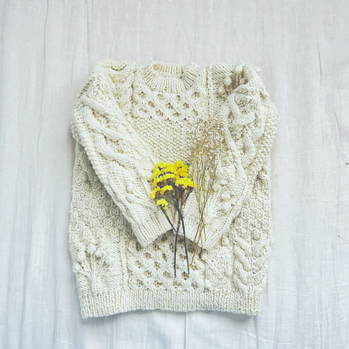 Viva La Material アラン フィッシャーマンニット パッチワーク Viva La Material アラン フィッシャーマンニット パッチワーク