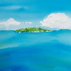 カラフルな林)水彩画フレーム付き送料無料 絵画 takakei 通販 12705670