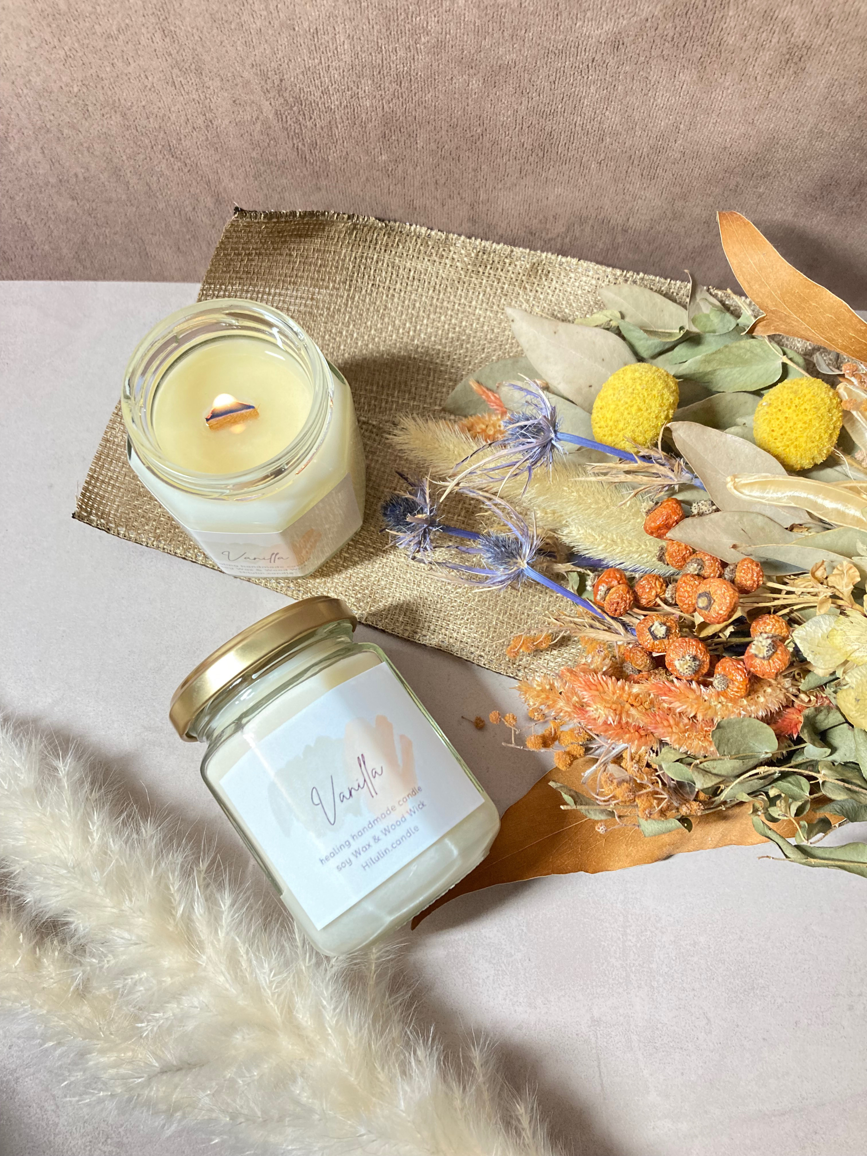 人気の木芯&ソイワックス100%アロマキャンドル キャンドル・キャンドル