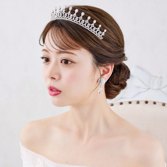 TR03 ティアラ 高め プリンセス 花嫁ティアラ ウエディング TR03 ティアラ 高め プリンセス 花嫁ティアラ ウエディング