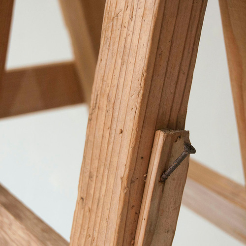 インテリア脚立 ステップラダー【流木板・古材作品シリーズ】シャビー