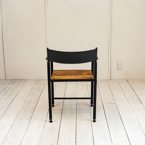 オーク古材とアイアンのチェアー　椅子　アイアン家具　インダストリアル家具　アイアン椅子　送料無料 9枚目の画像