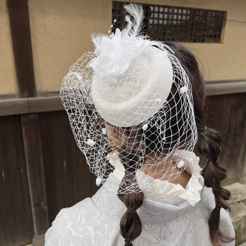 ❁︎ち様❁︎ 卒業式 和装 髪飾り ヘッドドレス トーク帽 ヘッドドレス カクテルハット 全8色 トーク帽 ハット着物 振り袖