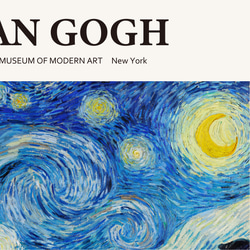 アートポスター インテリアポスター ゴッホ Gogh 星月夜 The Starry Night ブルー 絵画 手紙 抽象 7枚目の画像