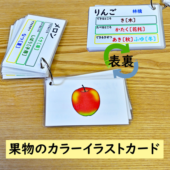 果物のカラーイラストカード　　小学校受験にも 1枚目の画像