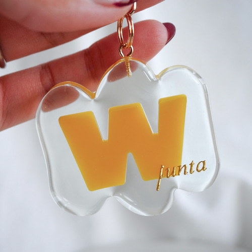 全12色【浮かぶアルファベットチャーム】レジン キーホルダー プチ