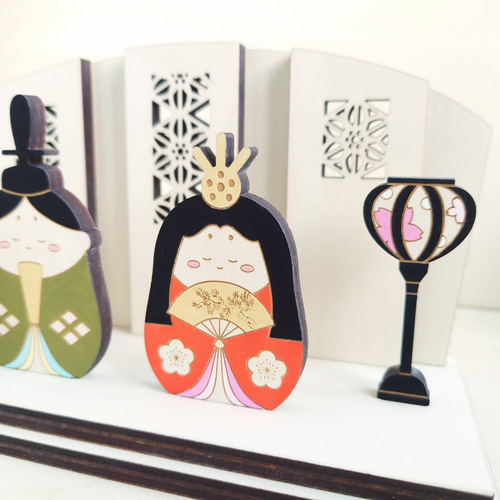 箱入り：木工職人のお雛様】ひな人形 ひなまつり ひな祭り 雛人形