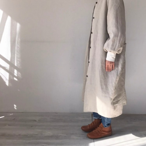 在庫あり〉前後着れるリネンの2WAY割烹着 すぐ届く母の日2024