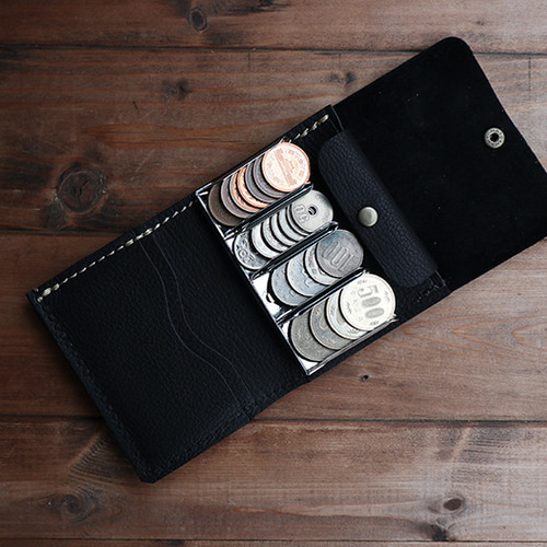 超特価SALE開催！ 小さめの革財布/ミニ財布コインキャッチャー/coincatcher-black 財布・ケース・小物入れ