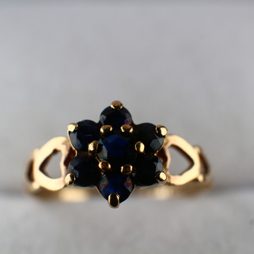 ゴールド レディース リング イギリス 指輪 サファイヤ ビンテージ J47 ゴールド レディース リング イギリス 指輪 サファイヤ