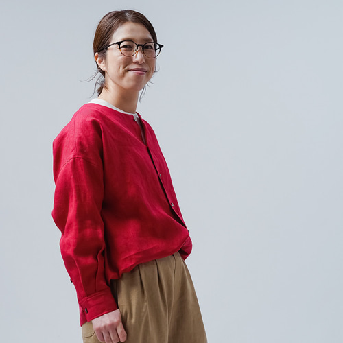 wafu】リネン シャツジャケット 技に心酔するプレミアムリネンJK