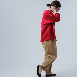[wafu] 亞麻襯衫夾克 崇尚技術的高級亞麻 JK/Christ Rose t036f-ctr3 第7張的照片