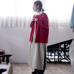 [wafu] 亞麻襯衫夾克 崇尚技術的高級亞麻 JK/Christ Rose t036f-ctr3 第12張的照片