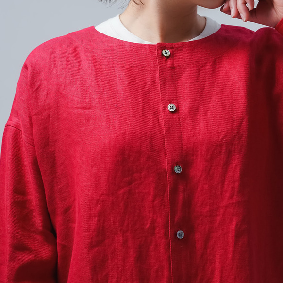 [wafu] 亞麻襯衫夾克 崇尚技術的高級亞麻 JK/Christ Rose t036f-ctr3 第15張的照片