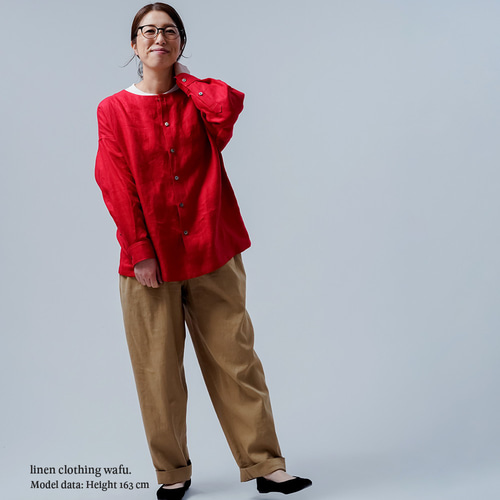 wafu】リネン シャツジャケット 技に心酔するプレミアムリネンJK