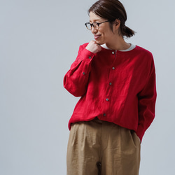 [wafu] 亞麻襯衫夾克 崇尚技術的高級亞麻 JK/Christ Rose t036f-ctr3 第1張的照片