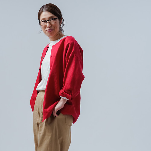 wafu】リネン シャツジャケット 技に心酔するプレミアムリネンJK