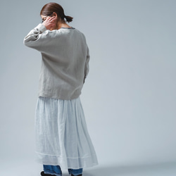 【wafu】リネン シャツジャケット 技に心酔するプレミアムリネンJK / フラックス t036f-flx3 3枚目の画像